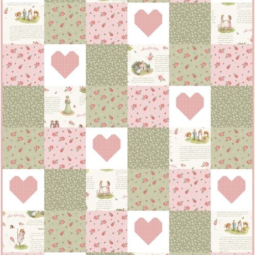 crib size quilt kit for Patchwork of Love 2 off white