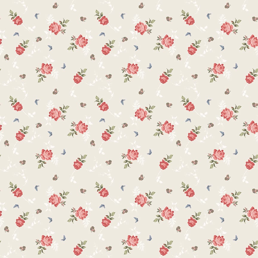 Anne of Green Gables fabric Cream Roses