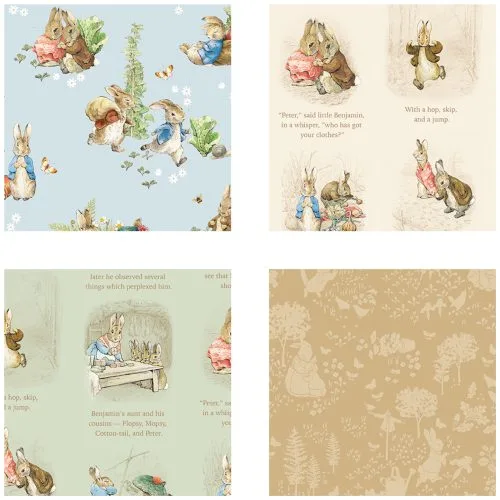 Peter Rabbit fabric card 1