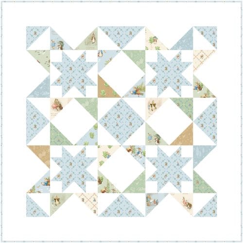 baby quilt kit with Peter Rabbit fabrics