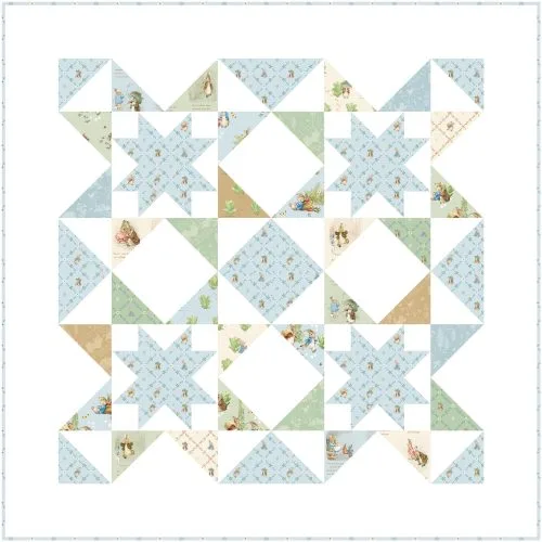 baby quilt kit with Peter Rabbit fabrics