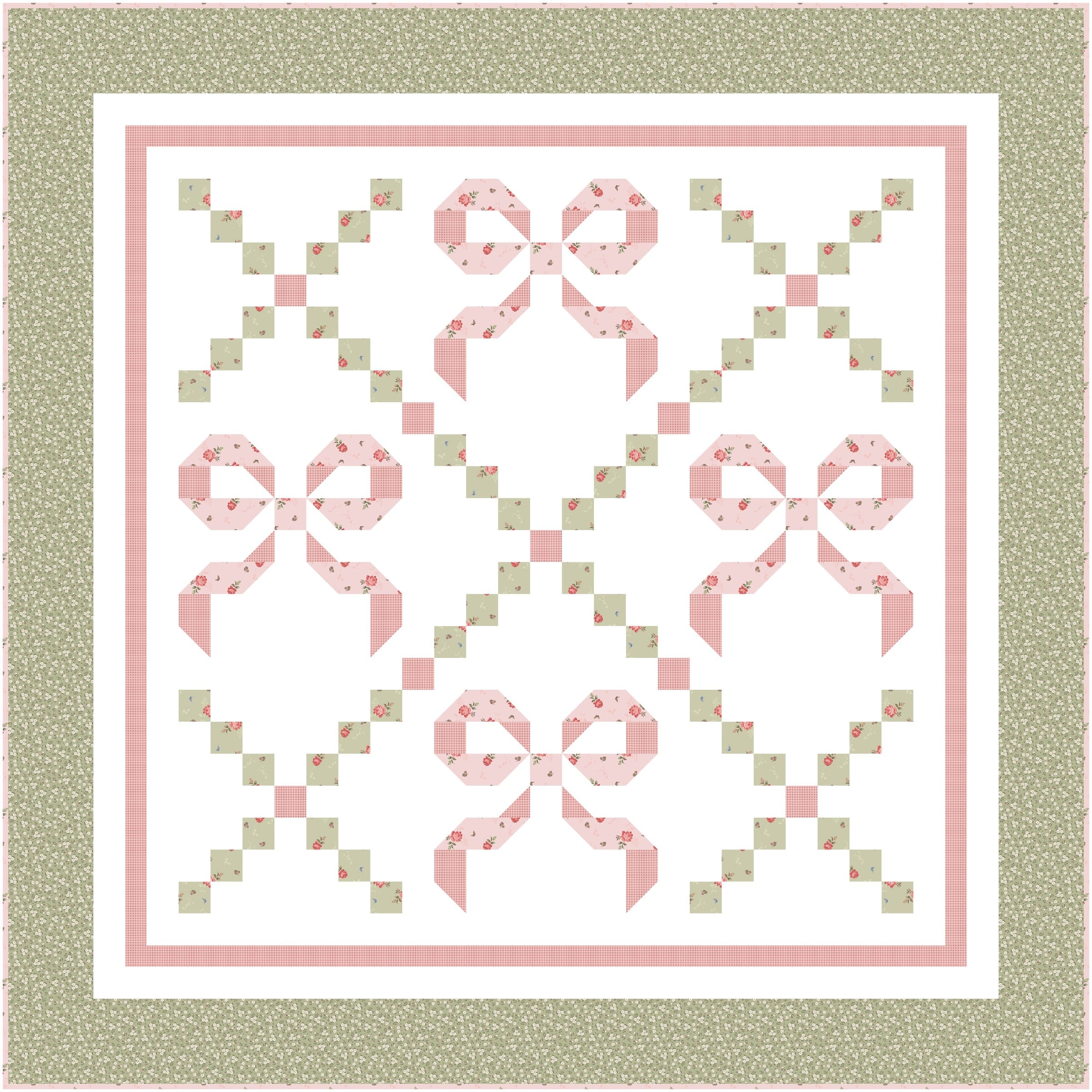 Quilt kit for Buttons and Bows crib size