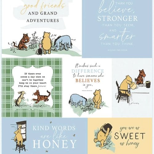 baby quilt kit featuring Winnie the Pooh fabric