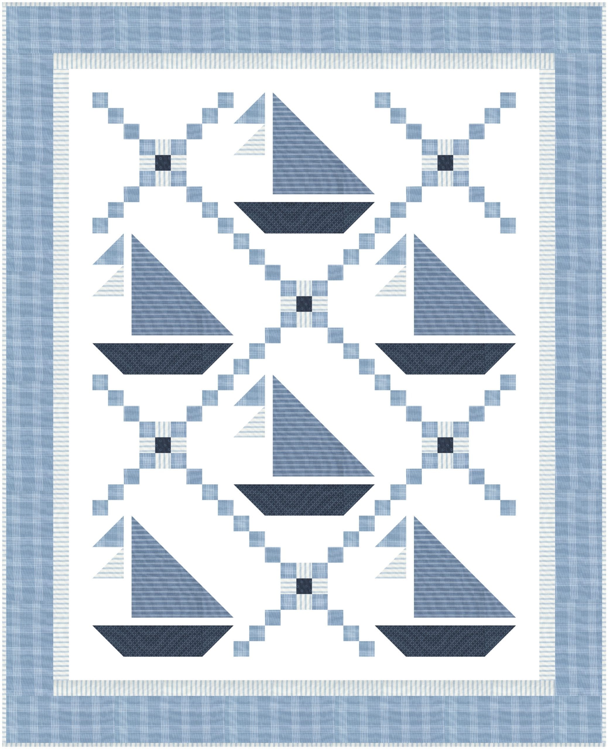 Sailing quilt pattern pic 4 crib size