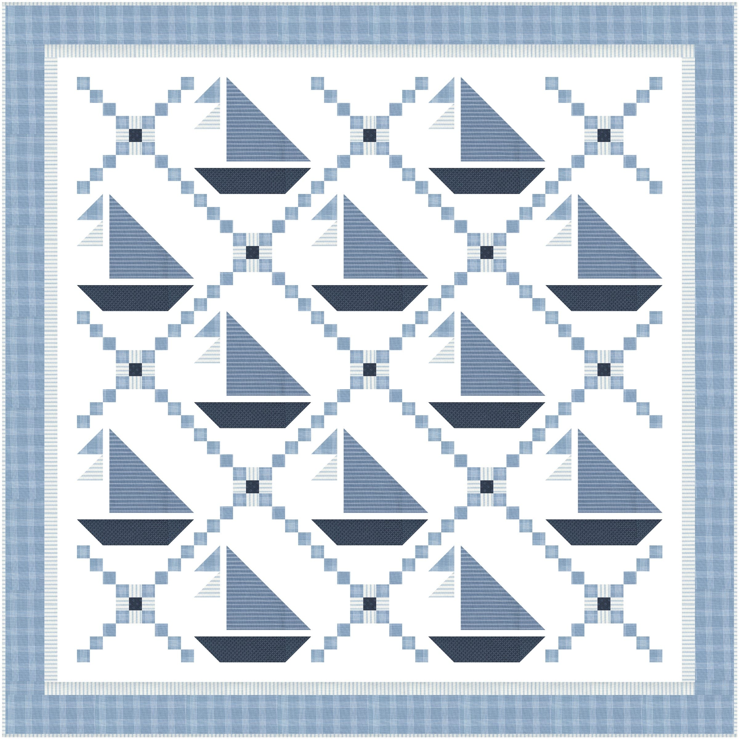 Sailing quilt pattern pic 5 throw size