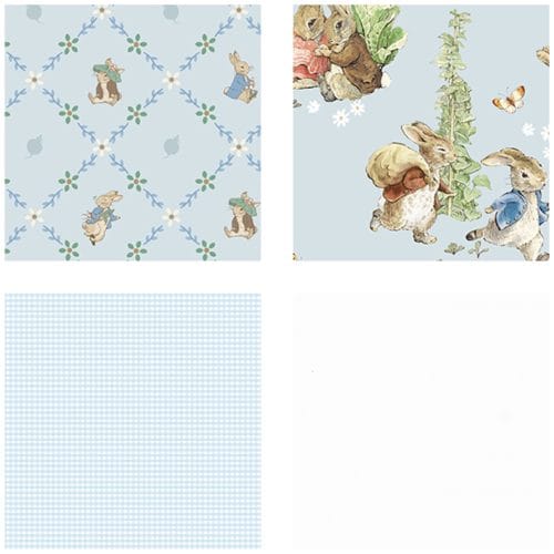 Peter Rabbit fabric for baby quilt kit