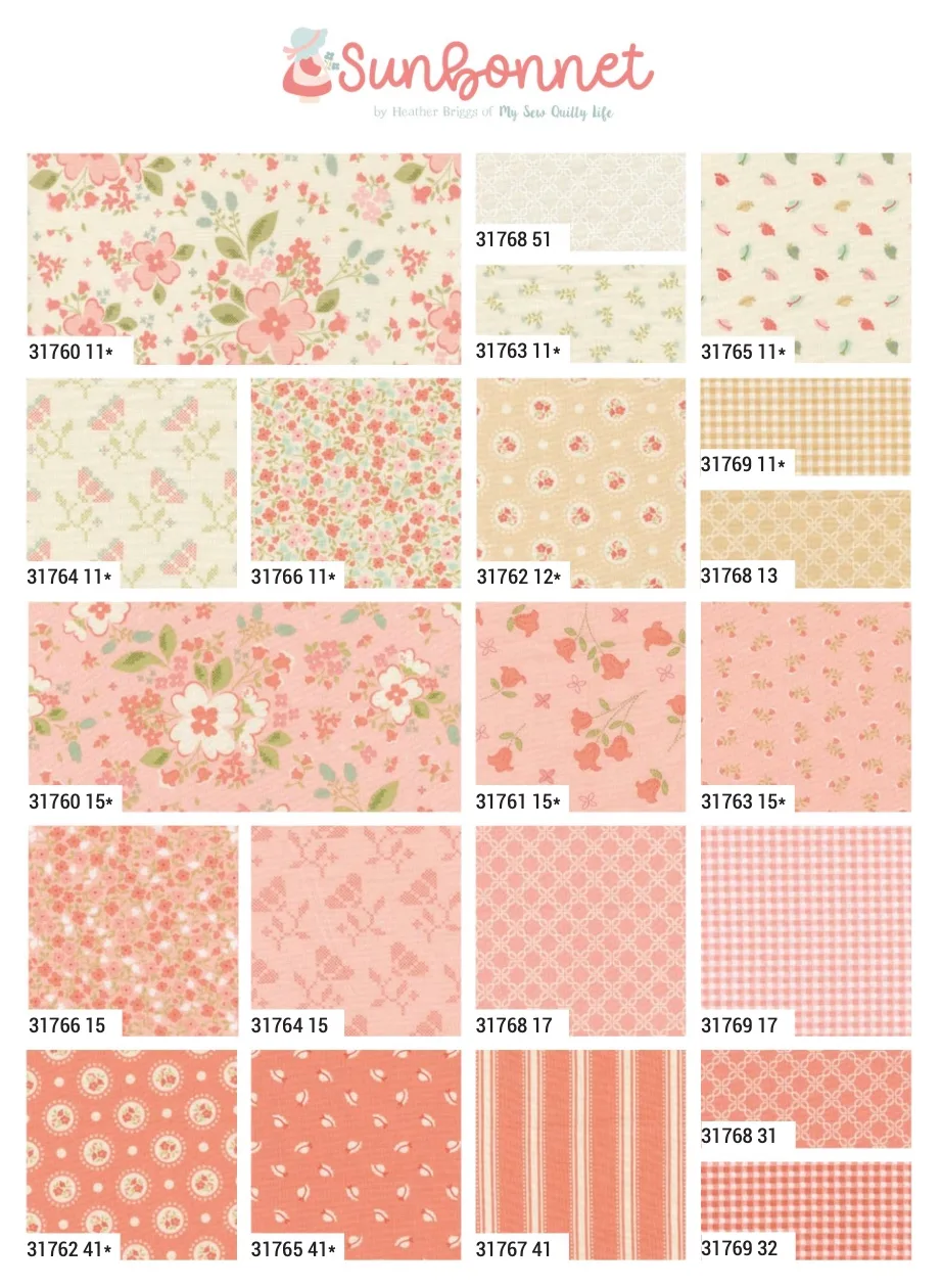 Sunbonnet fabric card 1