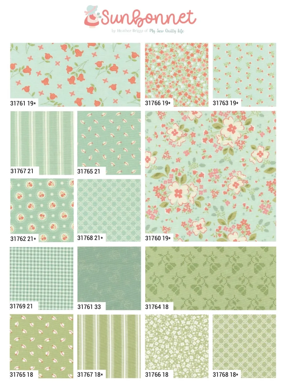 Sunbonnet fabric card 2