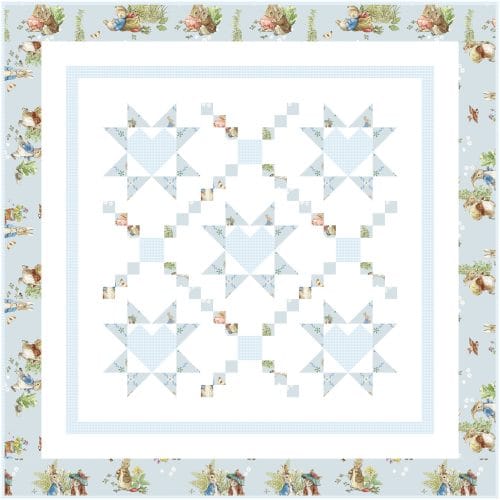 baby quilt kit for boy quilt in Peter Rabbit fabrics