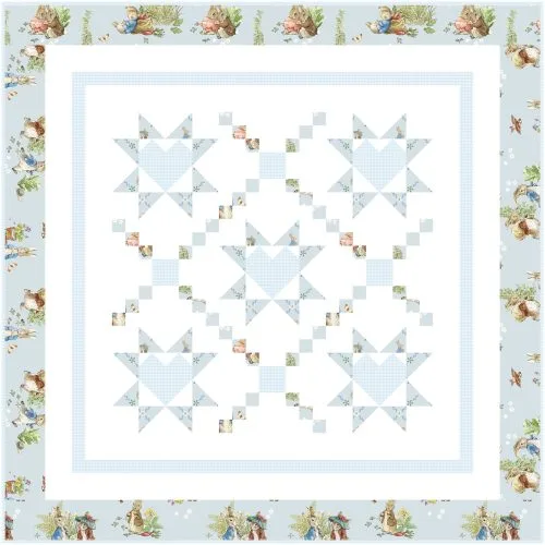 baby quilt kit for boy quilt in Peter Rabbit fabrics