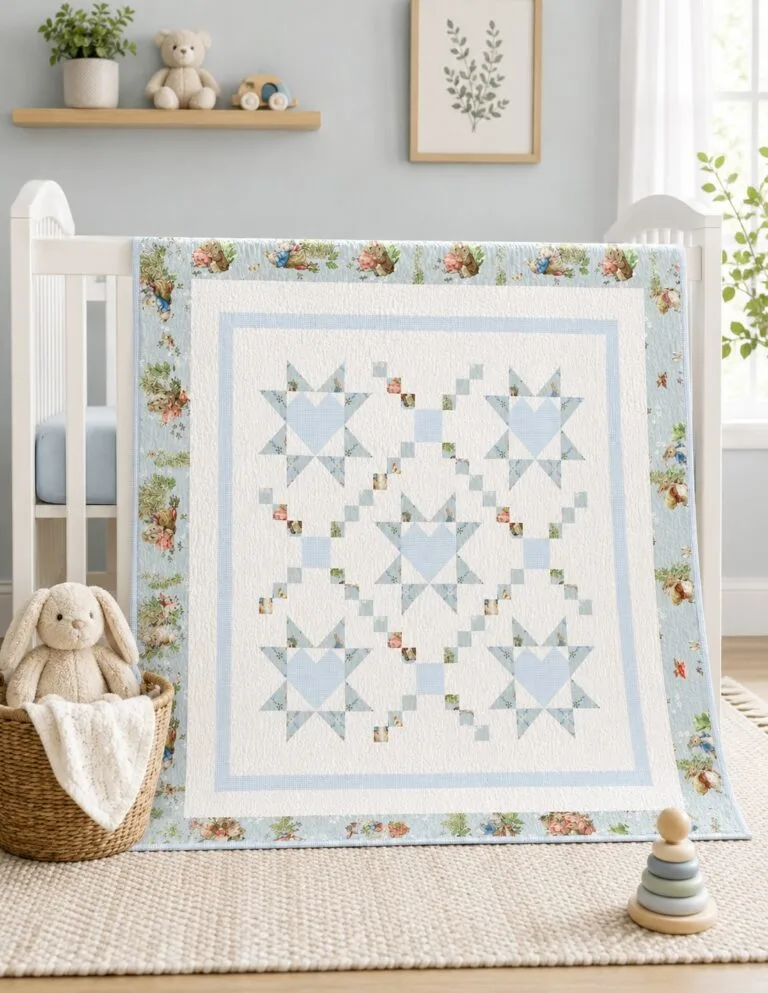 baby quilt kit for boy quilt Loving Wishes
