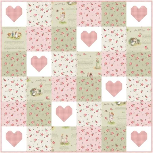 Baby Quilt Kit - Patchwork of Love 2 (Baby and Crib size)