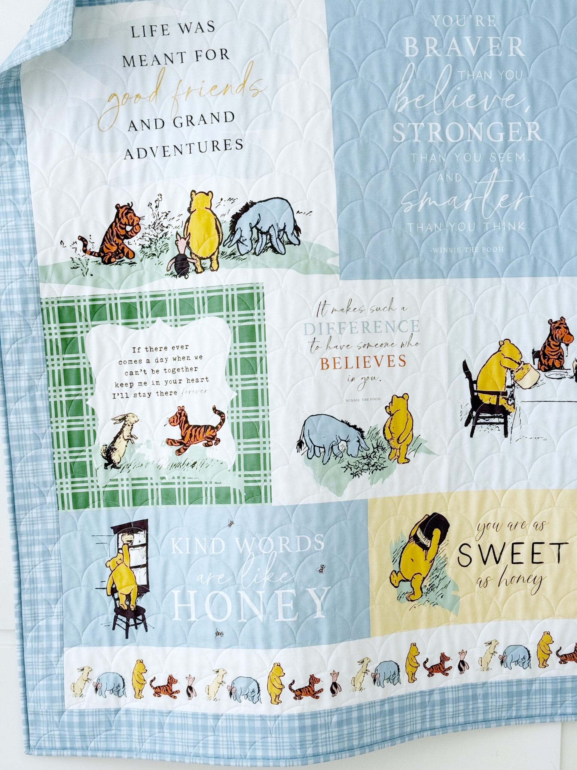 Winnie the Pooh baby crib quilt kit