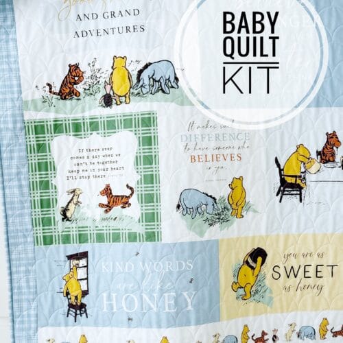 baby quilt kit in Winnie the Pooh