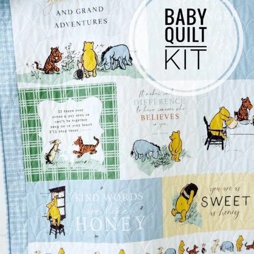 baby quilt kit in Winnie the Pooh
