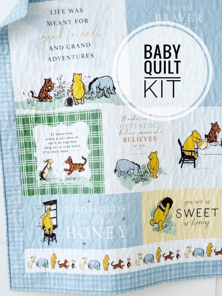 baby quilt kit in Winnie the Pooh