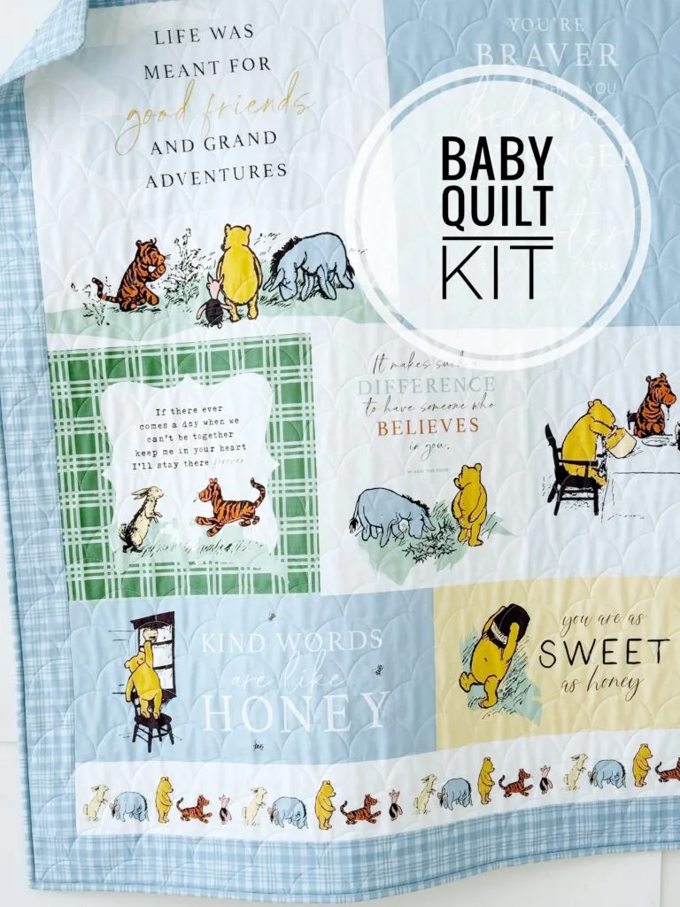 baby quilt kit in Winnie the Pooh