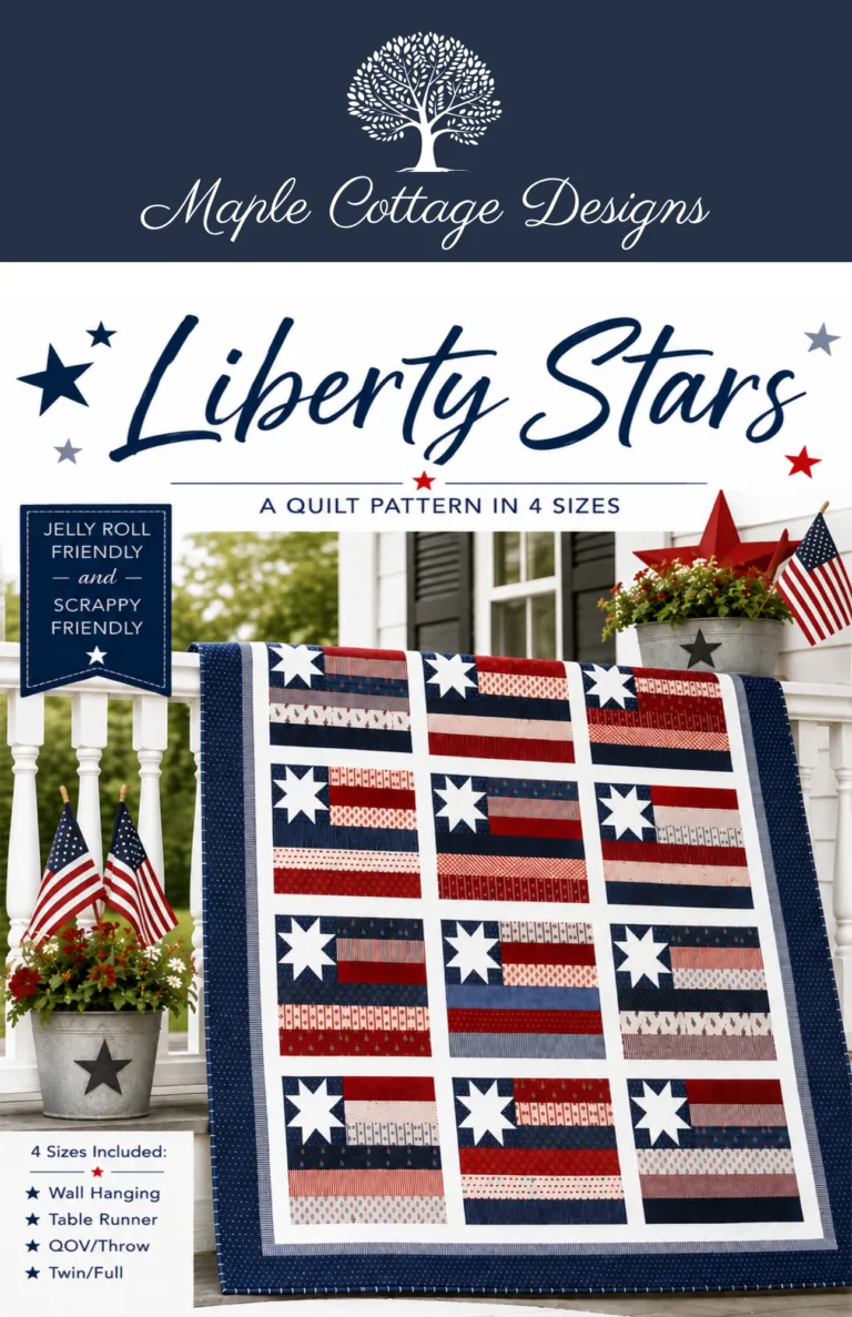 Liberty Stars quilt pattern cover image