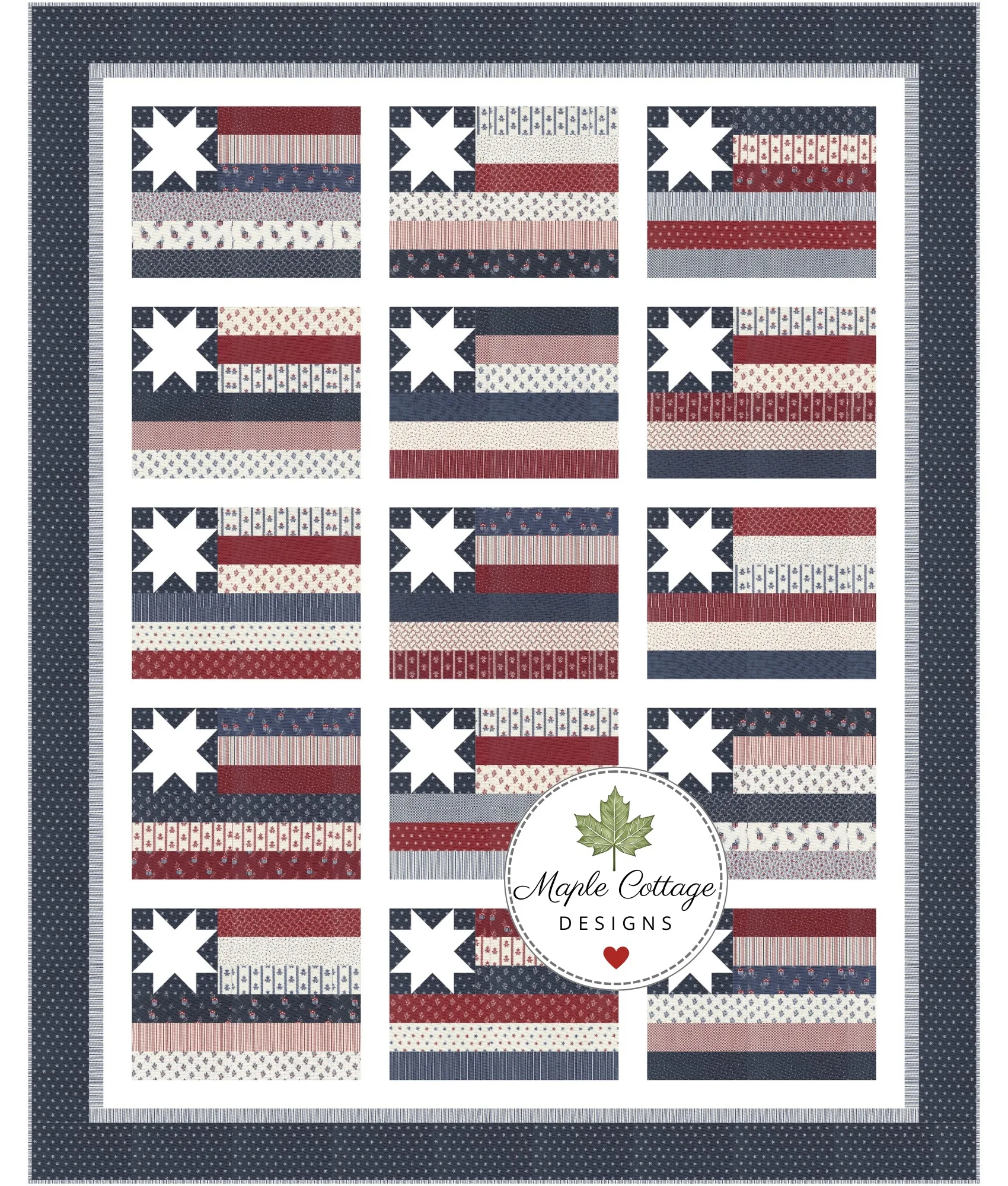 Liberty Stars Quilt Pattern PDF - Image 2