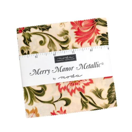 Merry Manor Metallic charm pack