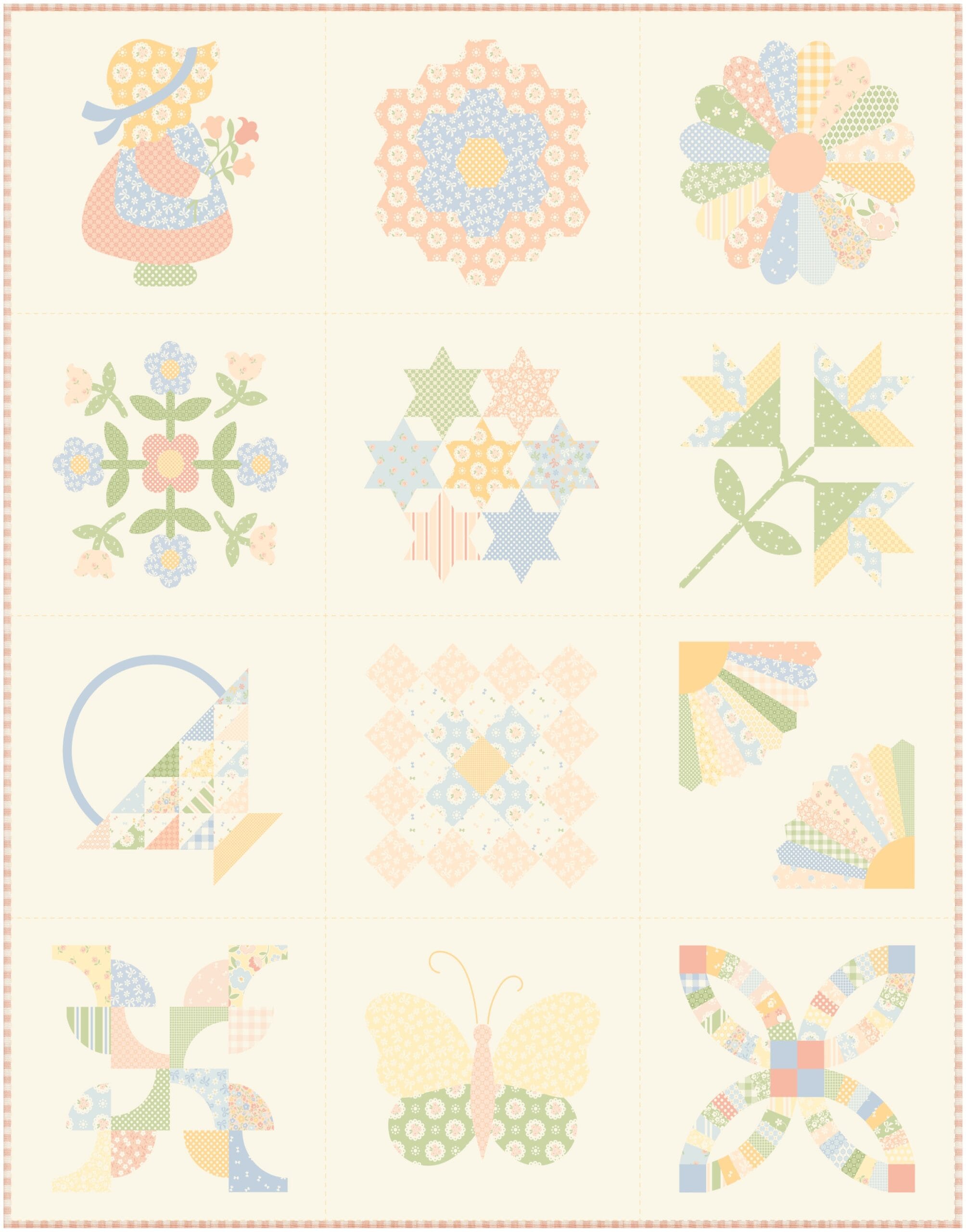 Baby Girl Quilt Kit with Handmade Sweetness Panel, Binding, and Backing Fabric - Image 2