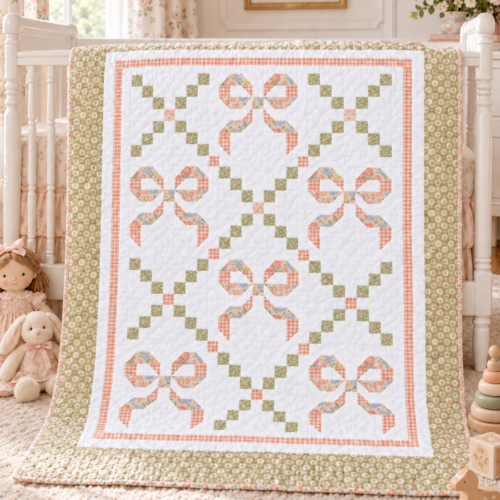 Buttons and Bows crib quilt kit Buttons and Bows quilt kit