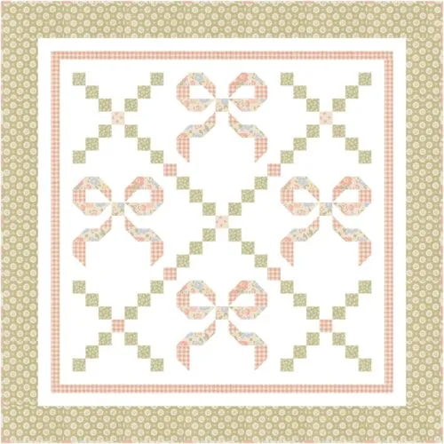 Buttons and Bows quilt kit crib size