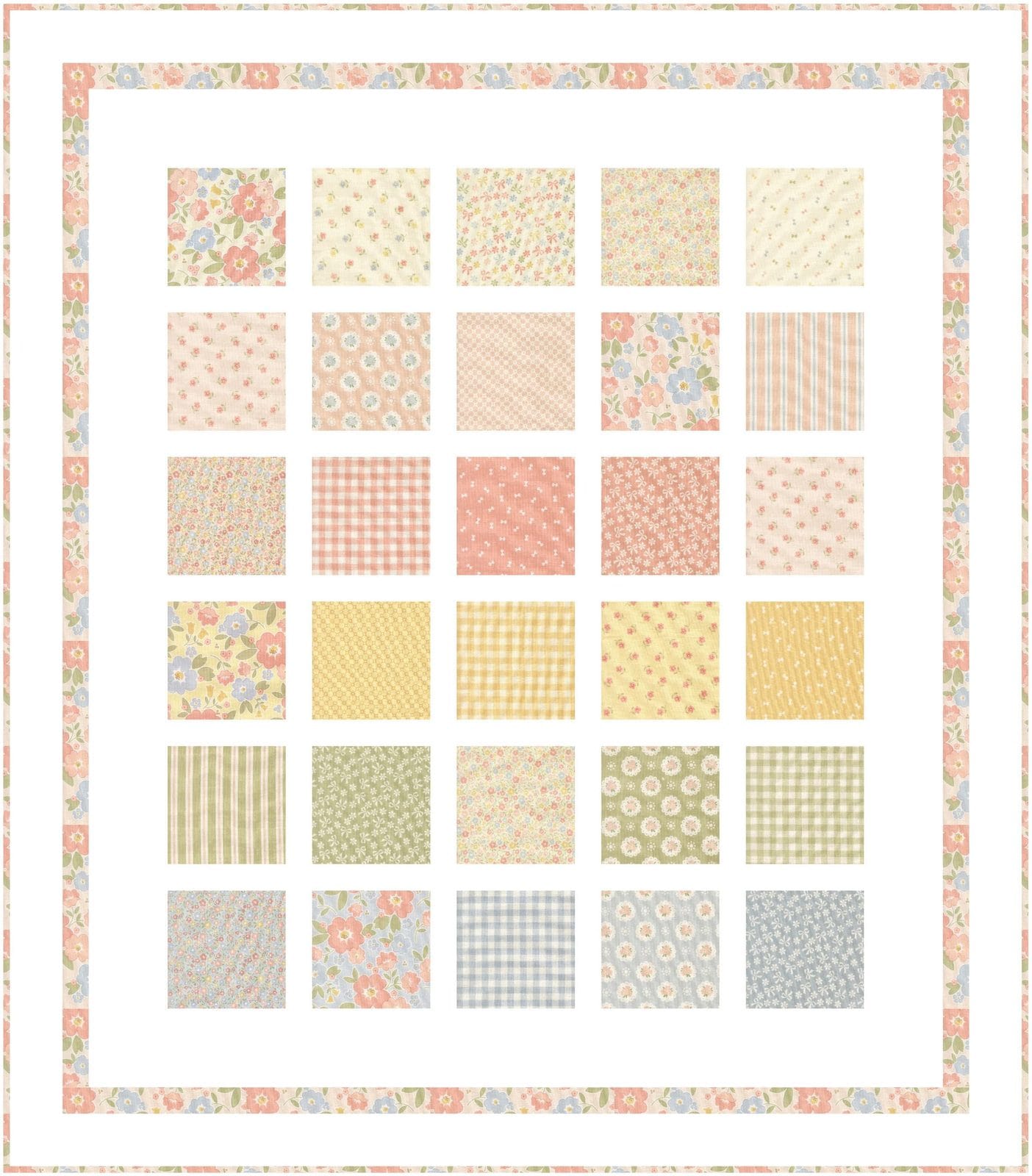 Charmingly Baby Quilt Kit in Handmade Sweetness Fabrics