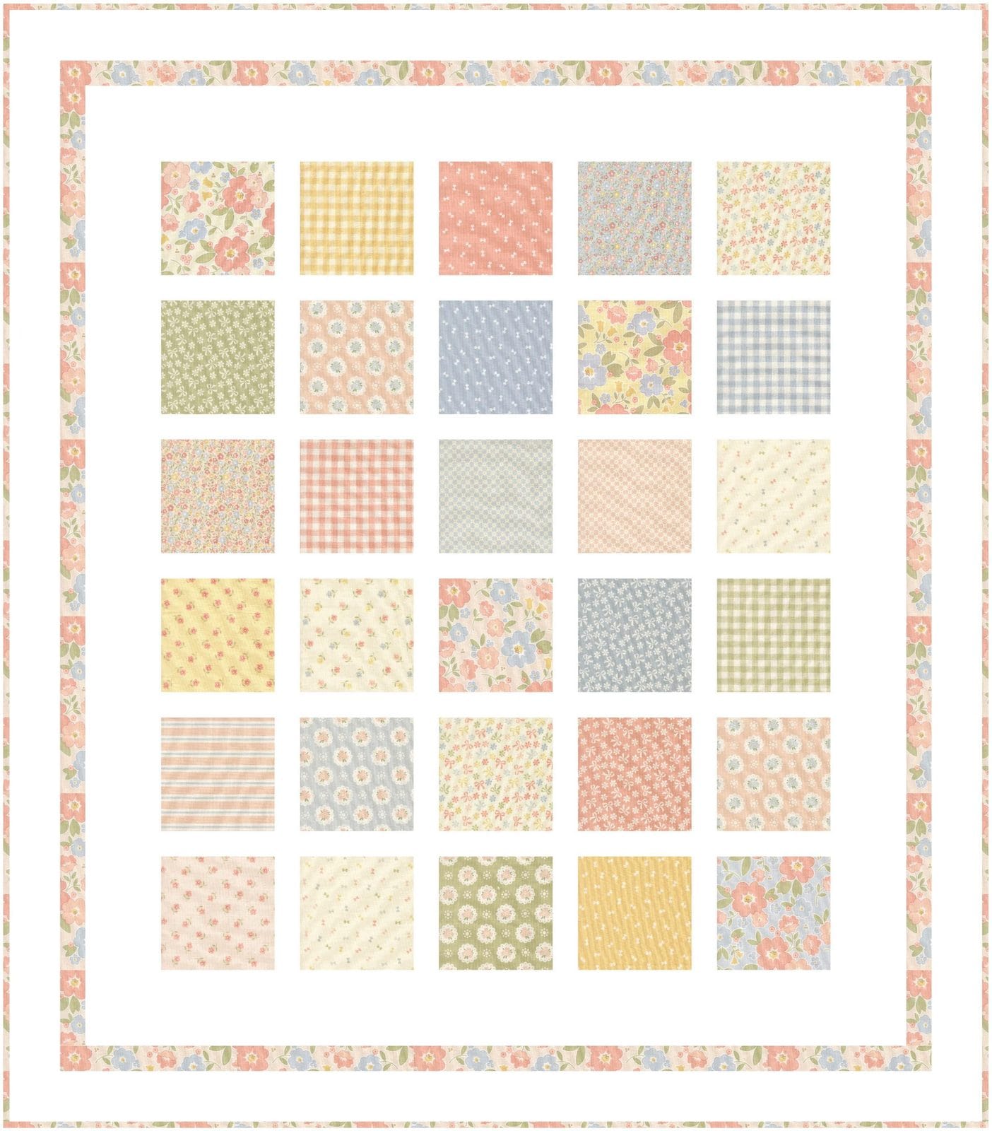 Charmingly Baby Quilt Kit with Handmade Sweetness Fabrics
