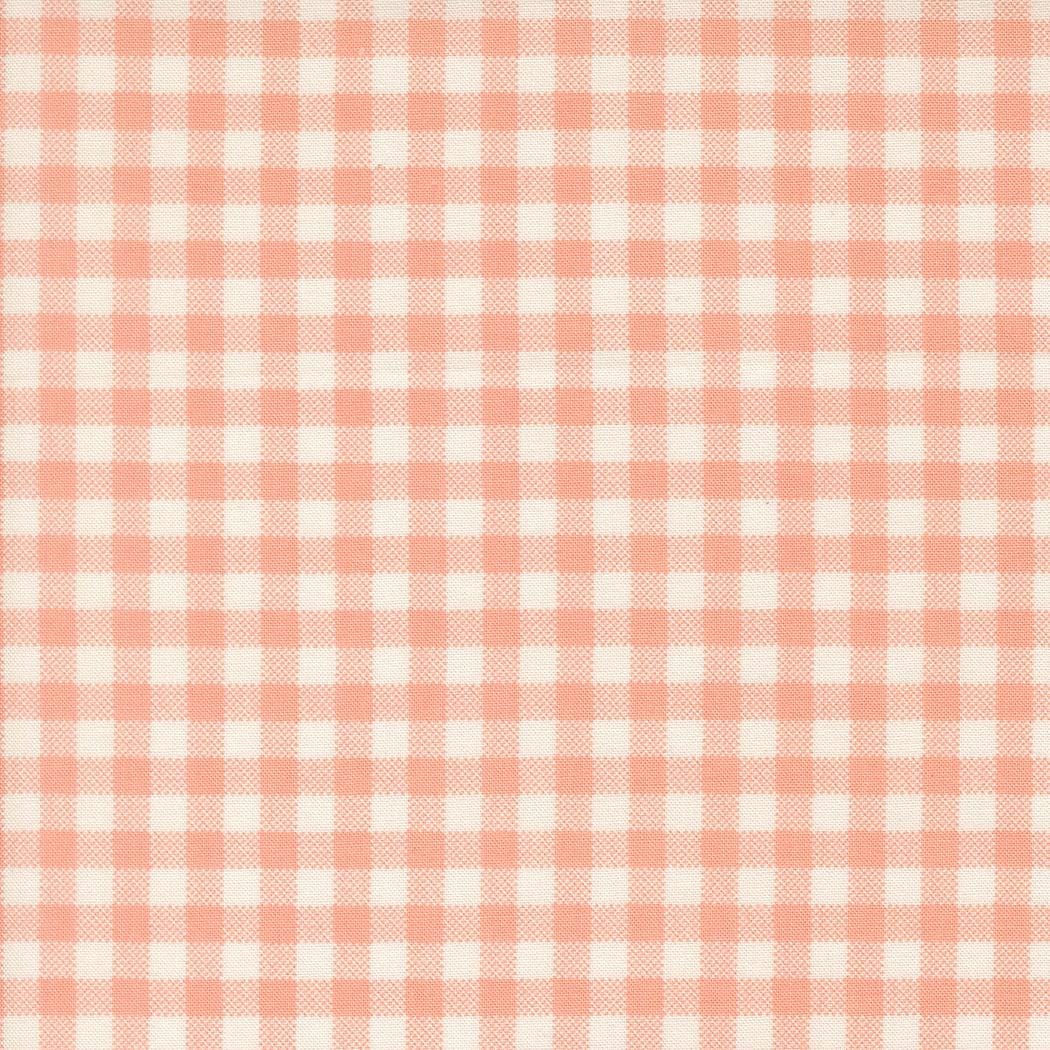 coral gingham fabric