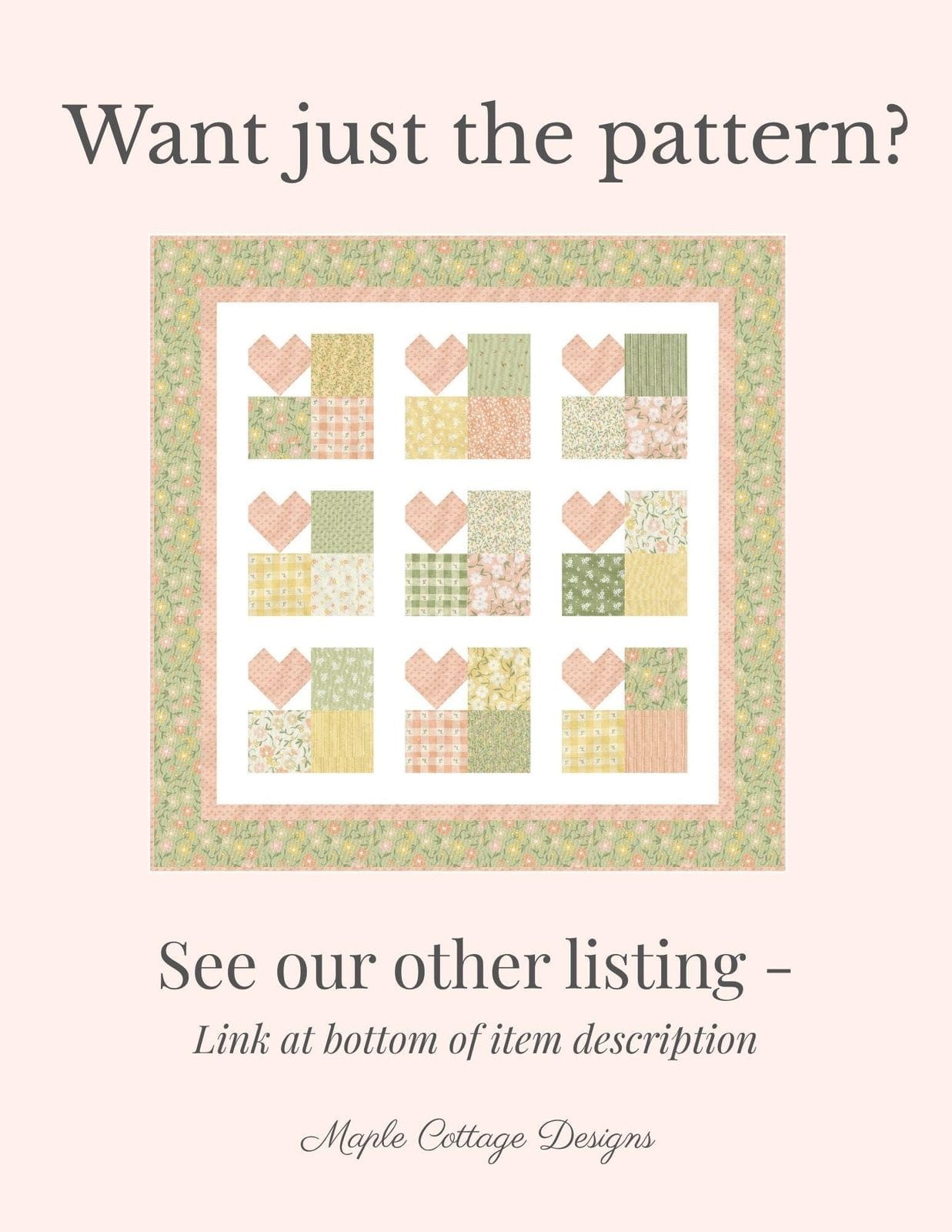 Love Grows Here Baby Quilt Kit in Handmade Sweetness Fabrics - Image 8