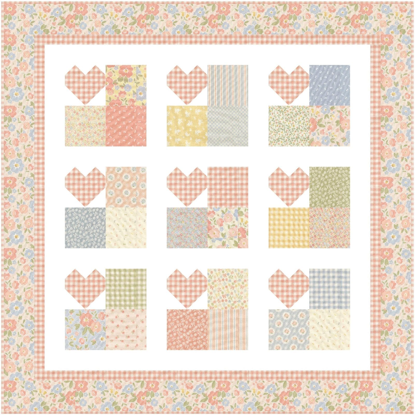 Love Grows Here Baby Quilt Kit in Handmade Sweetness Fabrics