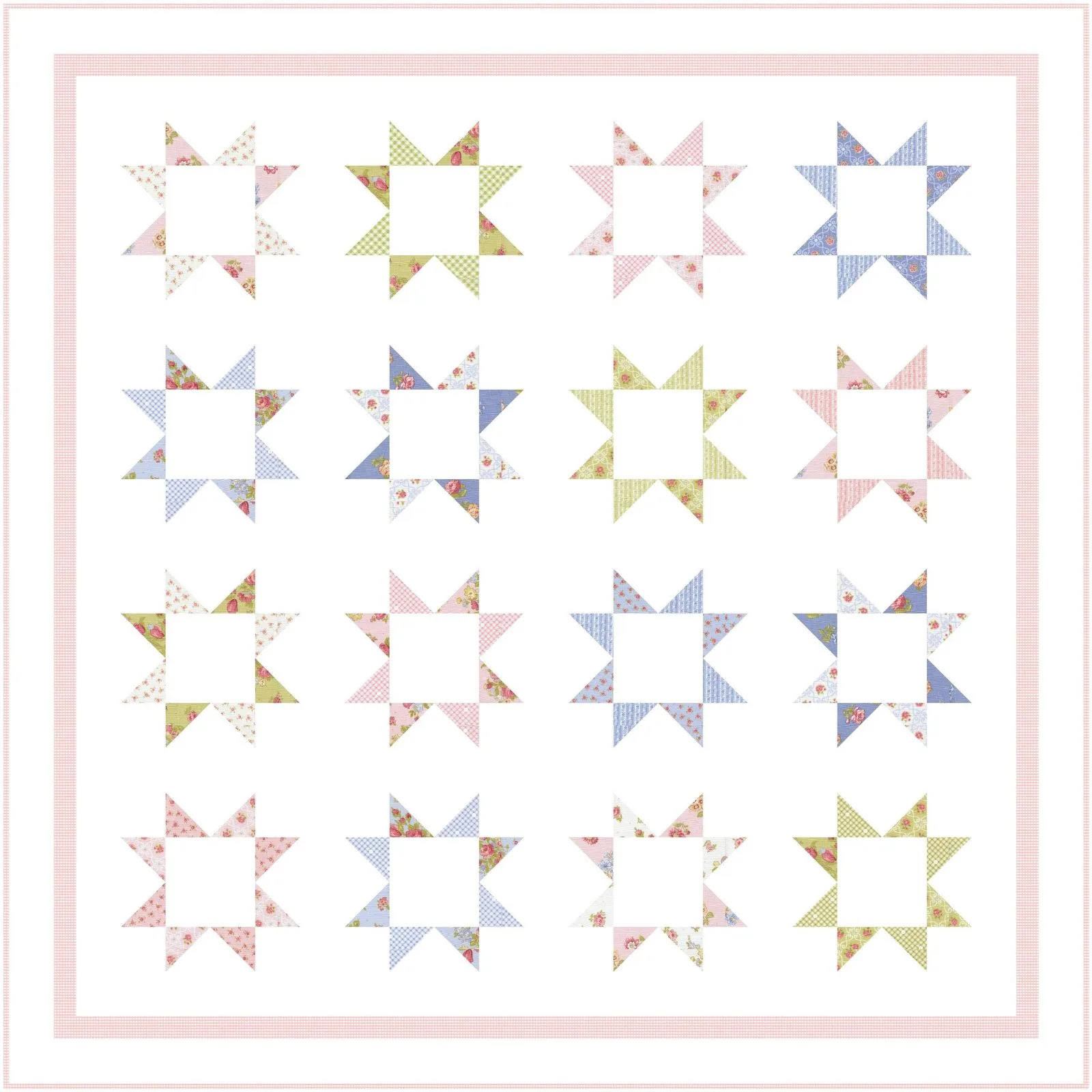 Sugarcoated Stars Baby Quilt Kit Crib Size