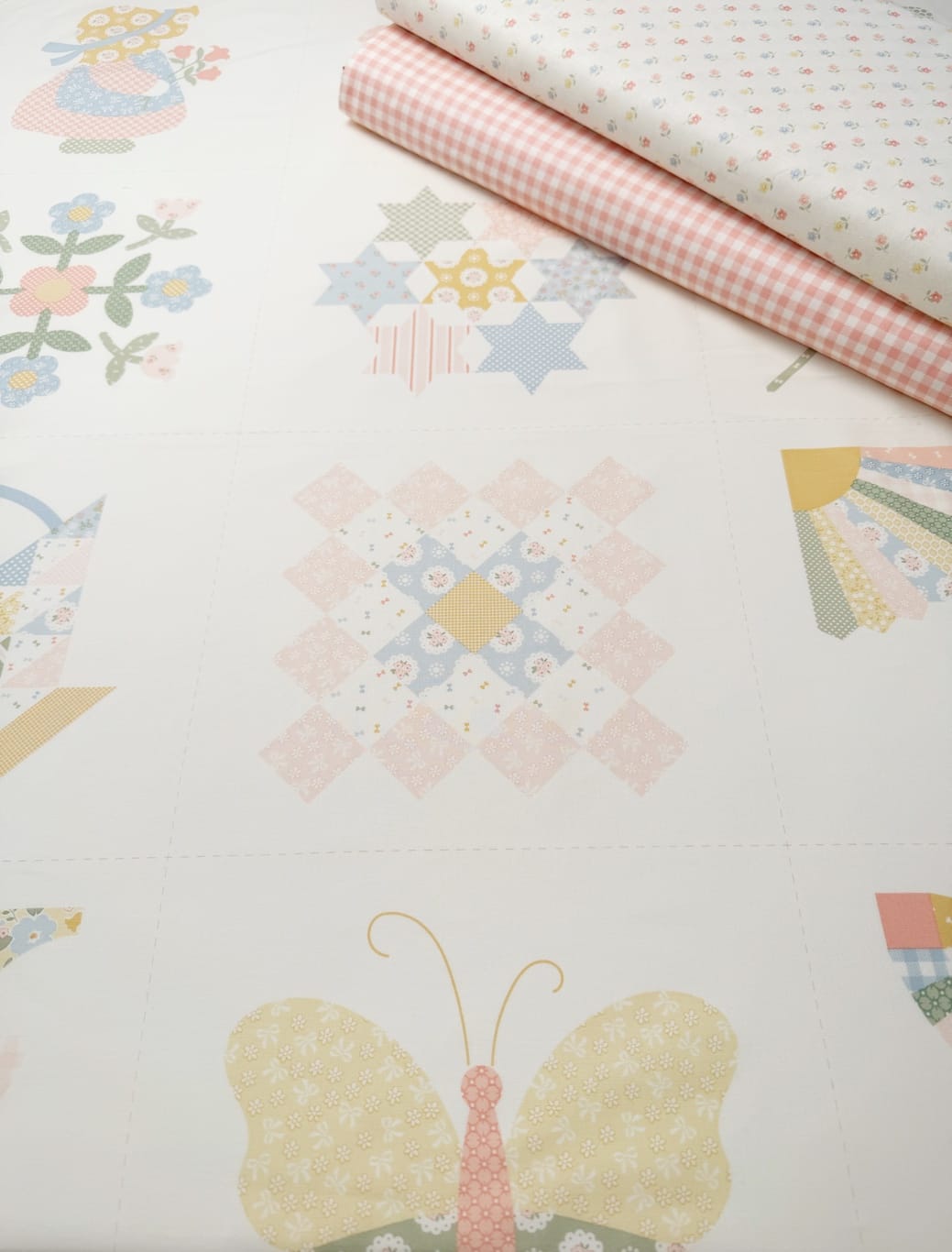 Baby Girl Quilt Kit with Handmade Sweetness Panel, Binding, and Backing Fabric - Image 5