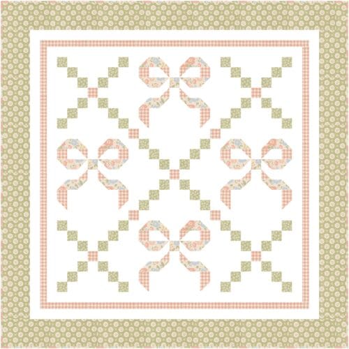 baby quilt kit Buttons and Bows