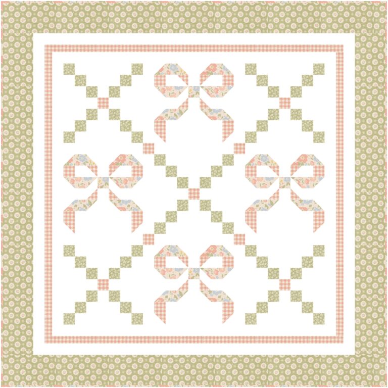 baby quilt kit Buttons and Bows