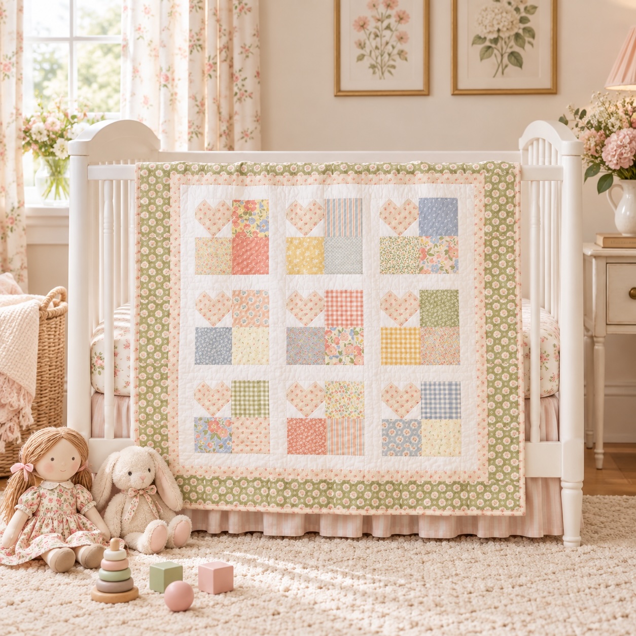 baby quilt kit for Love Grows Here