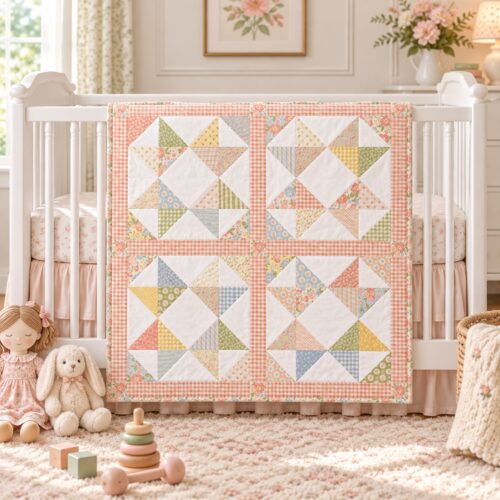 Baby quilt kit Garden Stars