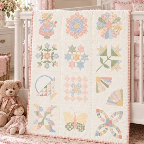 baby girl quilt kit